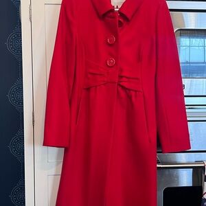 Kate Spade Winter Wool Coat - Orange/red